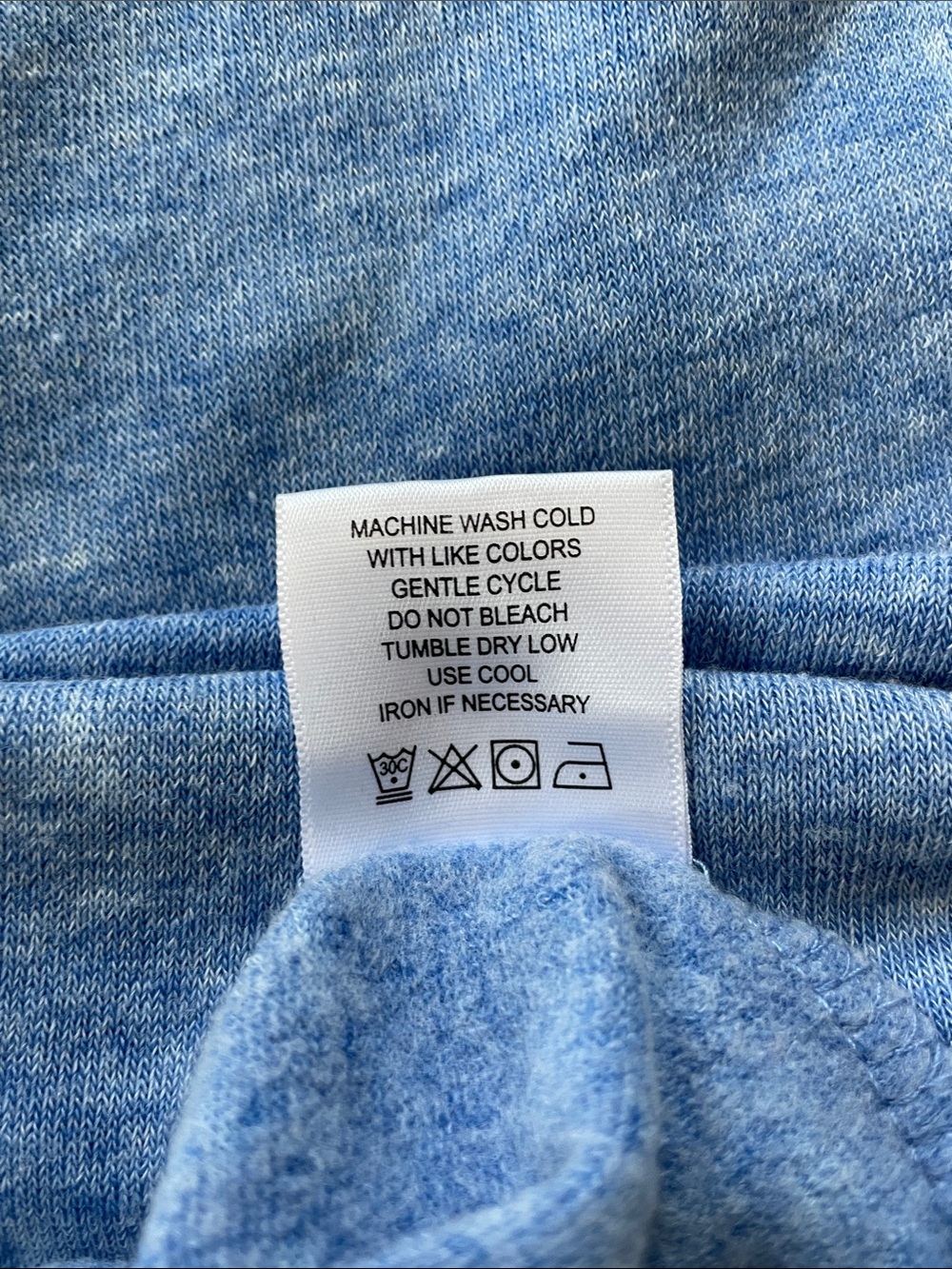 Heathered Blue Ruffle-Shoulder Crew Sweatshirt - Picture 7 of 8
